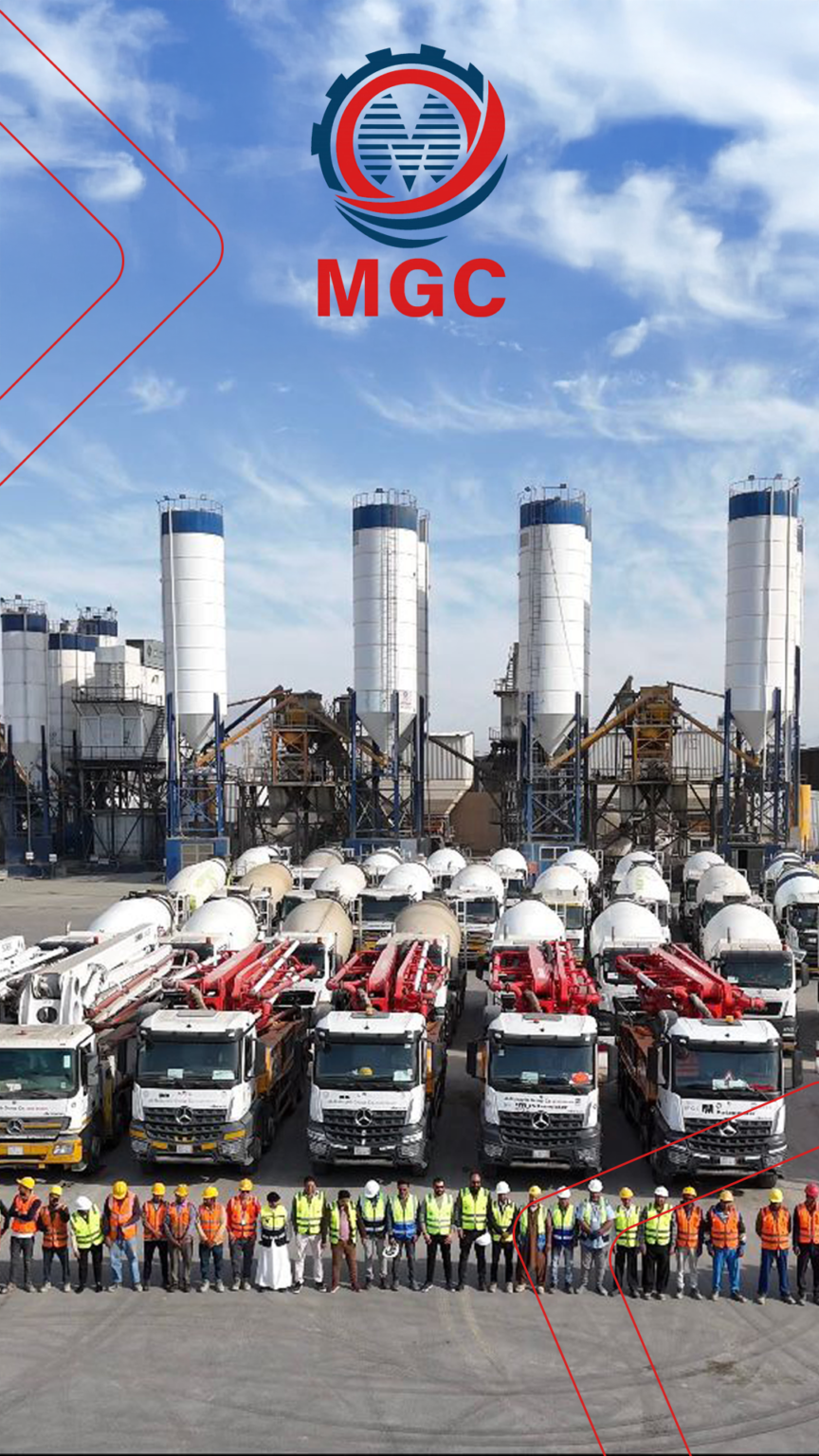 Professional team in the cement products industry