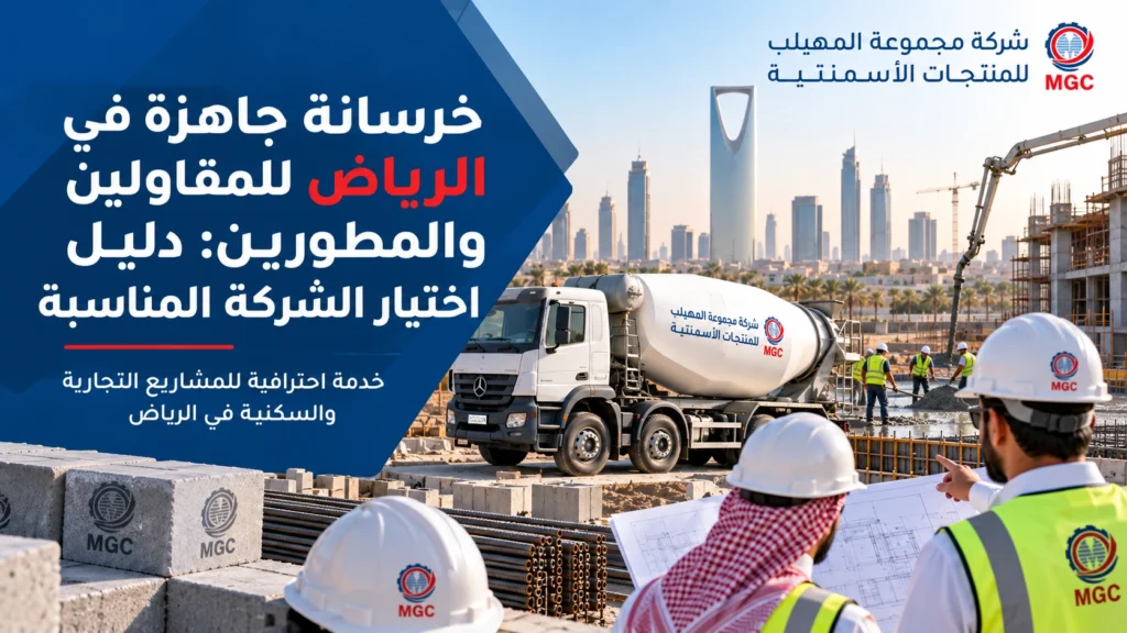 خرسانة جاهزة في الرياض للمقاولين والمطورين: دليلك لاختيار الشركة المناسبة