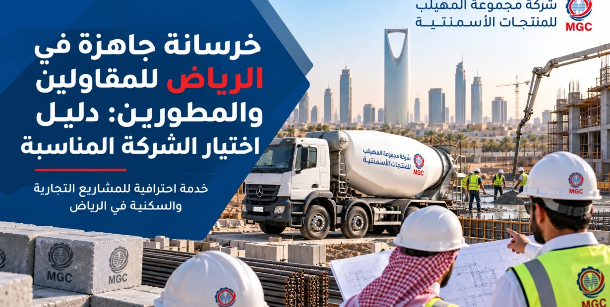 خرسانة جاهزة في الرياض للمقاولين والمطورين: دليلك لاختيار الشركة المناسبة