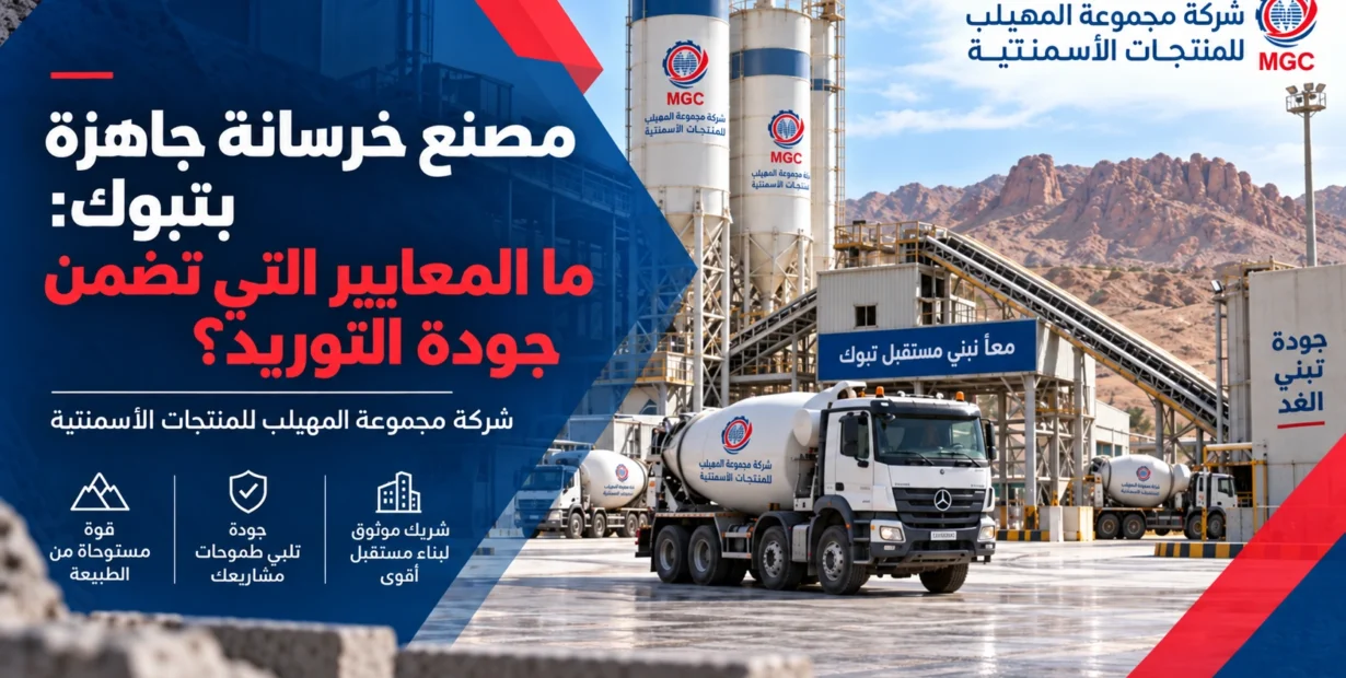 مصنع خرسانة جاهزة بتبوك: ما المعايير التي تضمن جودة التوريد؟