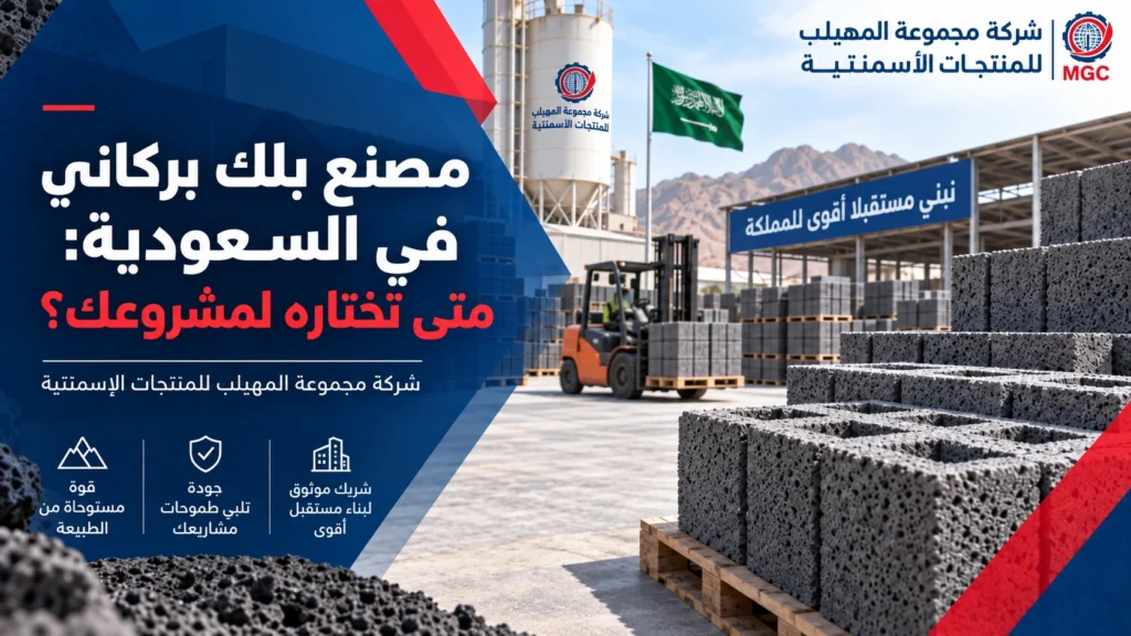 مصنع بلك بركاني في السعودية: متى تختاره لمشروعك؟
