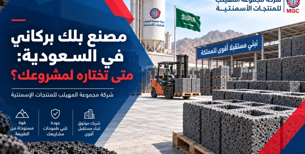 مصنع بلك بركاني في السعودية: متى تختاره لمشروعك؟