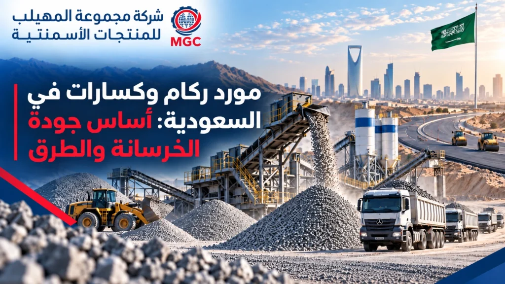 مورد ركام وكسارات في السعودية: أساس جودة الخرسانة والطرق