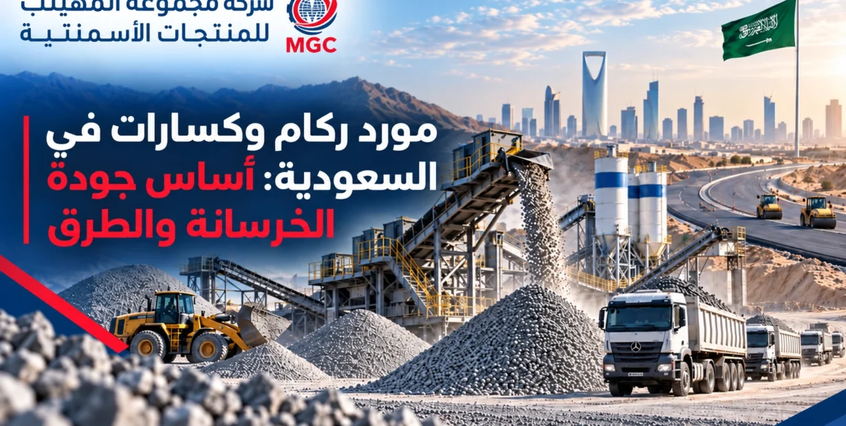 مورد ركام وكسارات في السعودية: أساس جودة الخرسانة والطرق