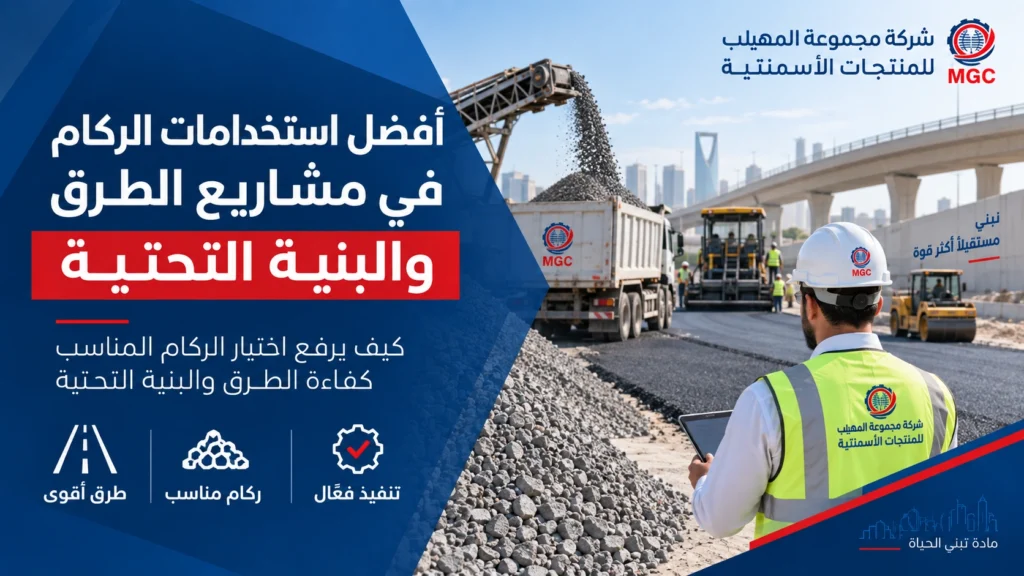 أفضل استخدامات الركام في مشاريع الطرق والبنية التحتية
