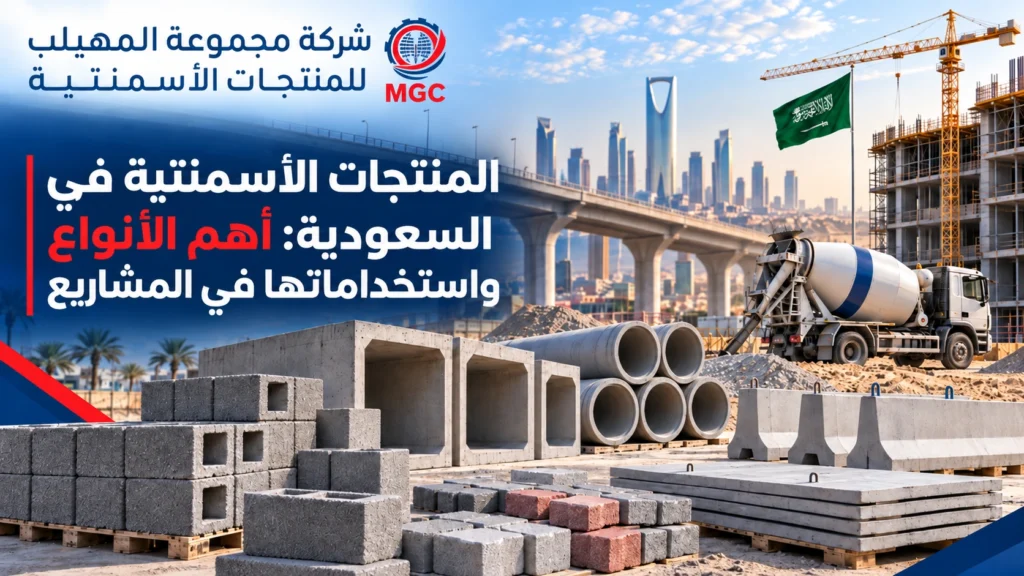 المنتجات الأسمنتية في السعودية: أهم الأنواع واستخداماتها في المشاريع