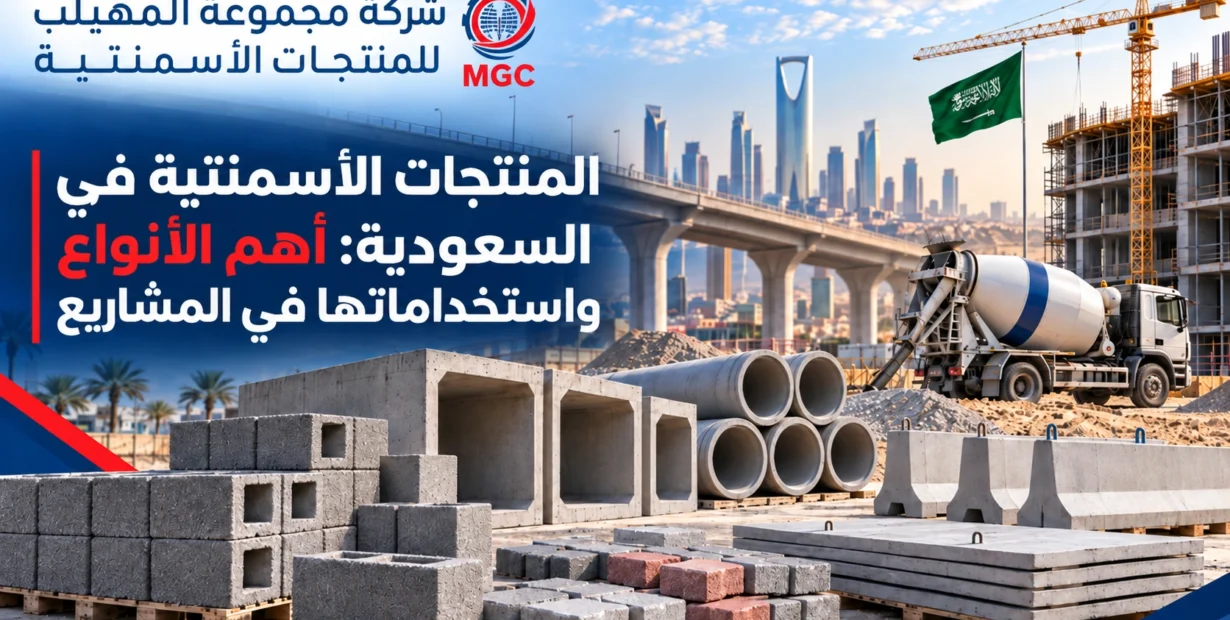 المنتجات الأسمنتية في السعودية: أهم الأنواع واستخداماتها في المشاريع